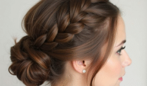 Cabelos Meio Presos com Tranças