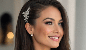 PARTIALLY PINNED HAIRSTYLE