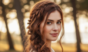 PENTEADO COM TRANÇA LATERAL EM CABELO SOLTO