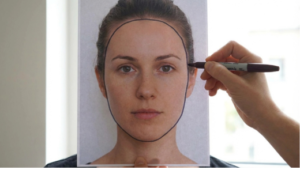 Traços do Rosto Oval