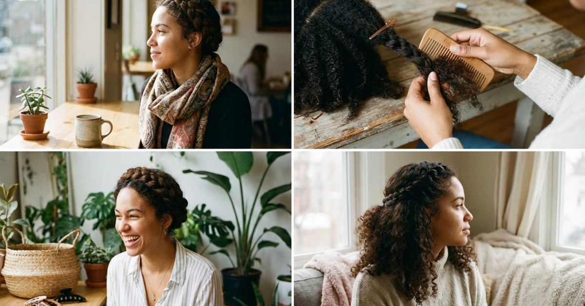 Penteado com Trança Cabelo Cacheado