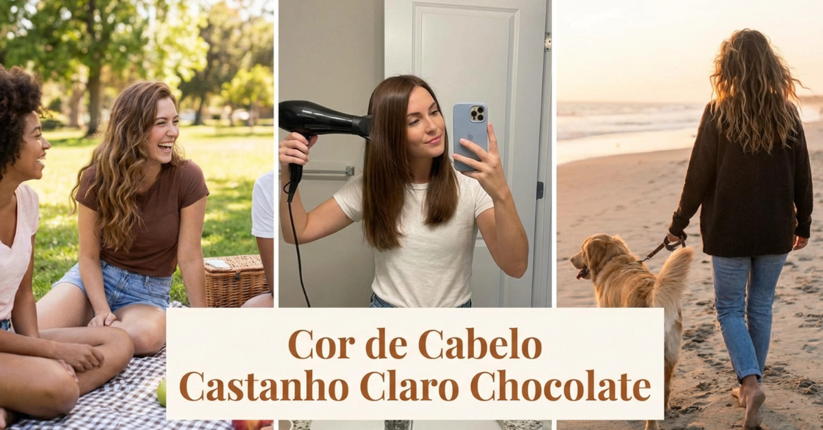Cor de Cabelo Castanho Claro Chocolate