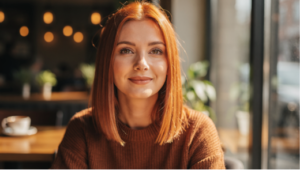 Tons de ruivo quentes e acobreados