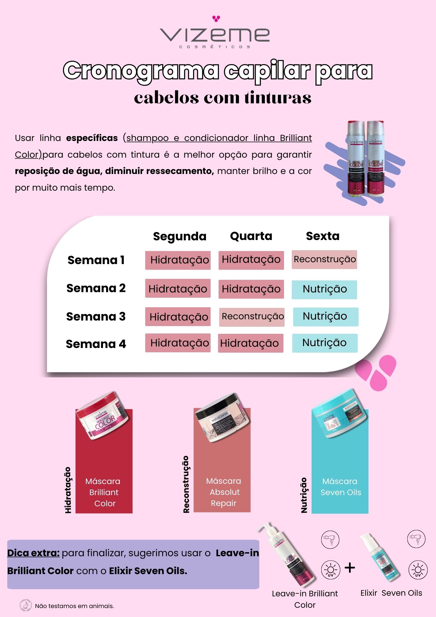 Mulher protegendo cabelo colorido do sol e do calor do clima brasileiro