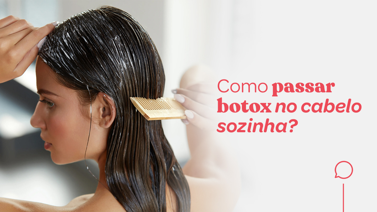 Teste de mecha antes de aplicar máscara de tratamento botox